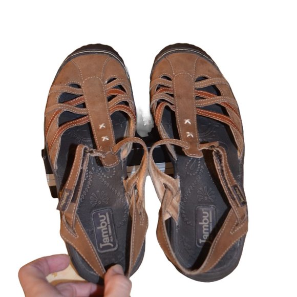 Jambu All Terra Design Leather Upper Sandals Women 8M Cherry - Picture 9 of 10